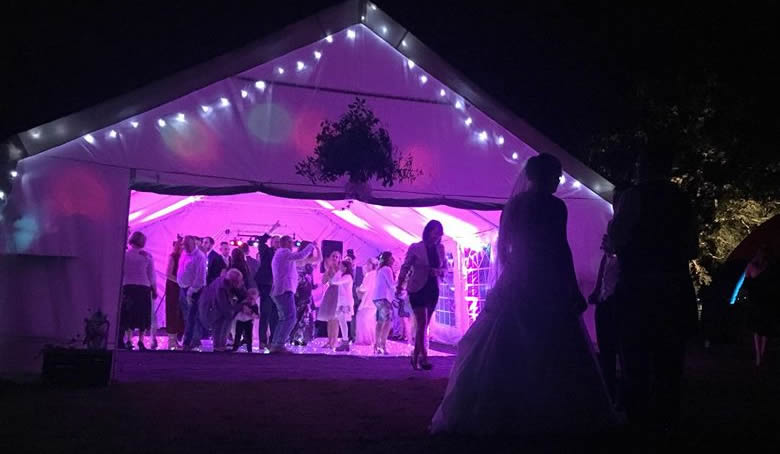 Surrey wedding marquee