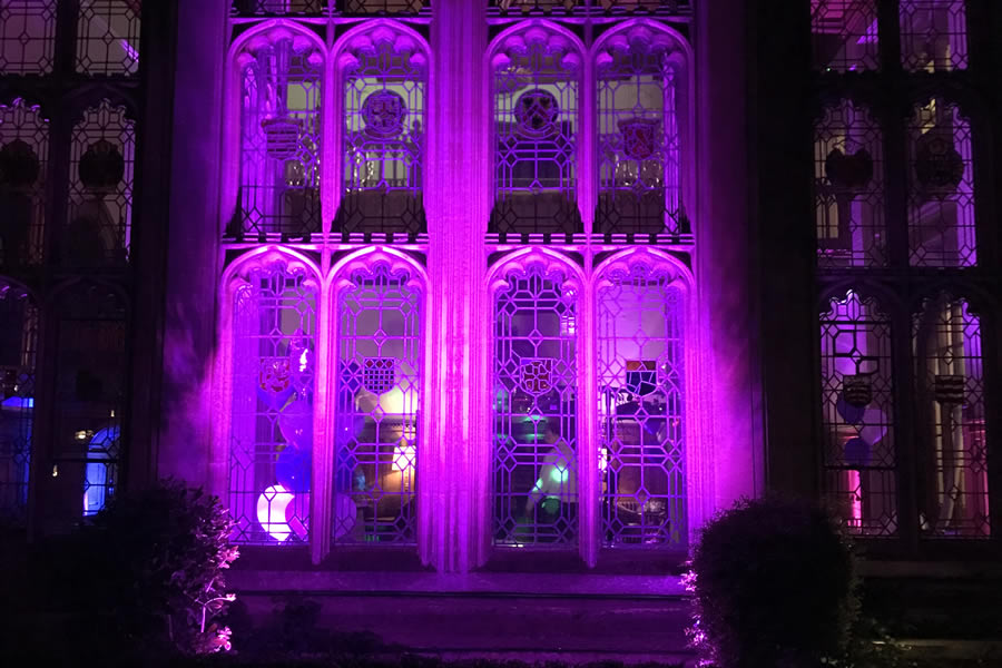 Uplighting building exterior